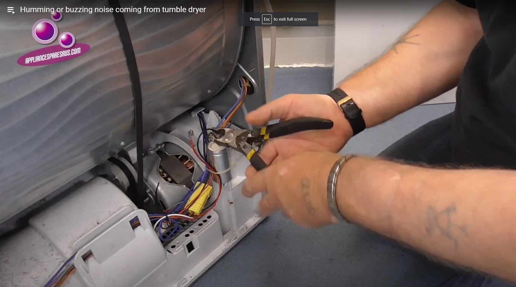 humming noise coming from tumble dryer